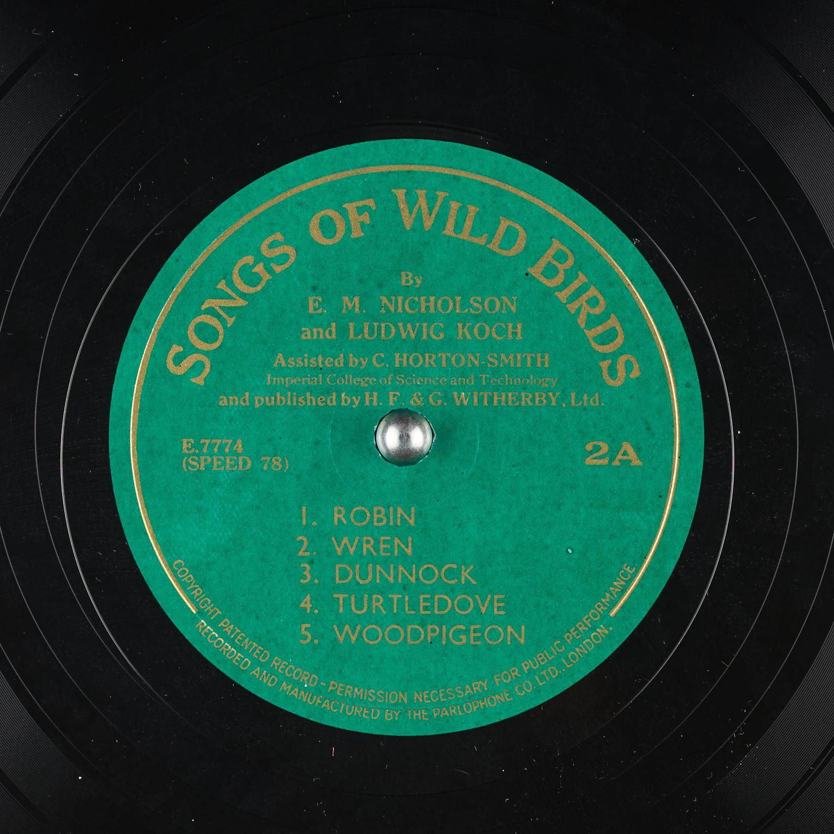 Songs of wild birds. Disc 2, Side A (E.7774)