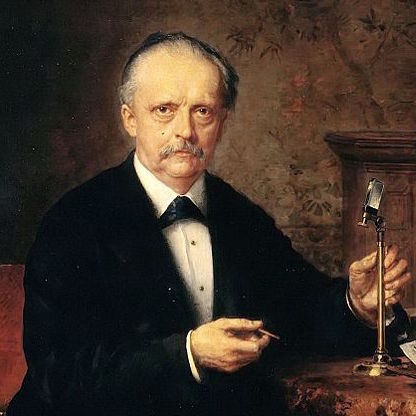 Portrait of Hermann von Helmholtz by Ludwig Knauss 1881 (detail)